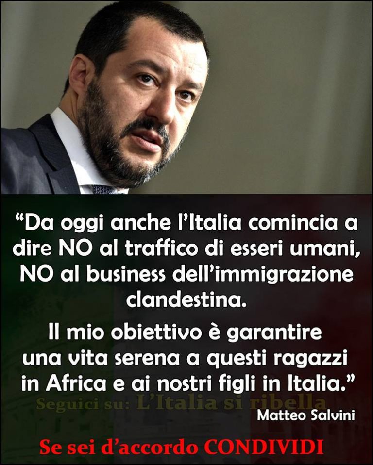 Salvini, adesso l'itlaia dice no