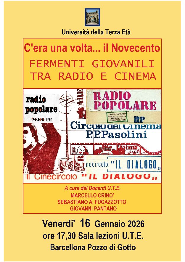 NELLA CITTA' DEL LONGANO 'C’era una volta il ‘900. Fermenti giovanili tra Radio - 3